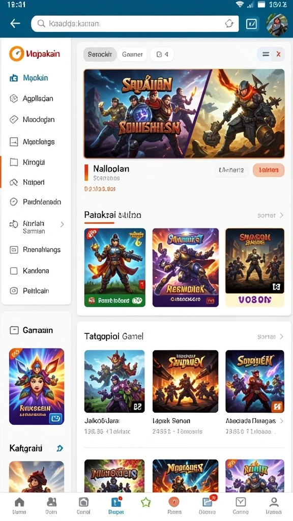 Sosial fitur memungkinkan interaksi antar pemain.