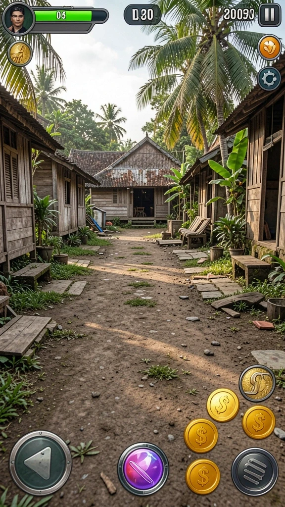 Menu permainan yang terorganisir dengan baik.