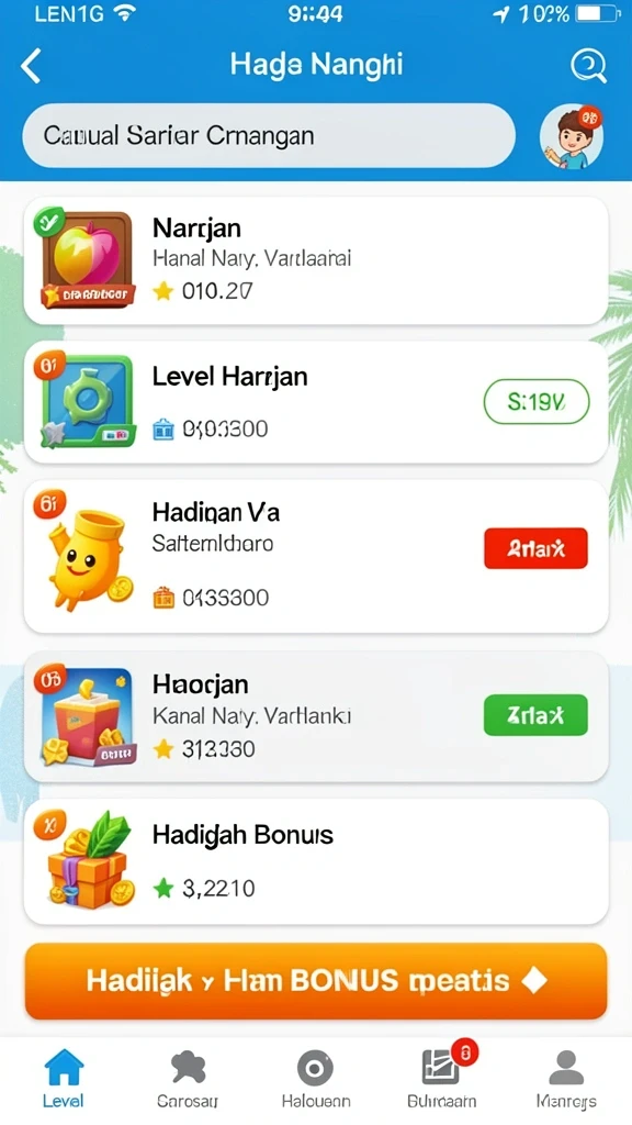 Pengguna dapat menikmati berbagai kategori permainan.