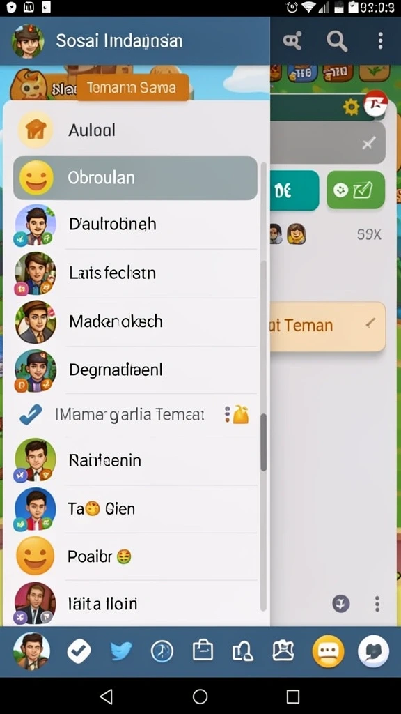 Fitur live chat untuk berinteraksi dengan pemain lain.