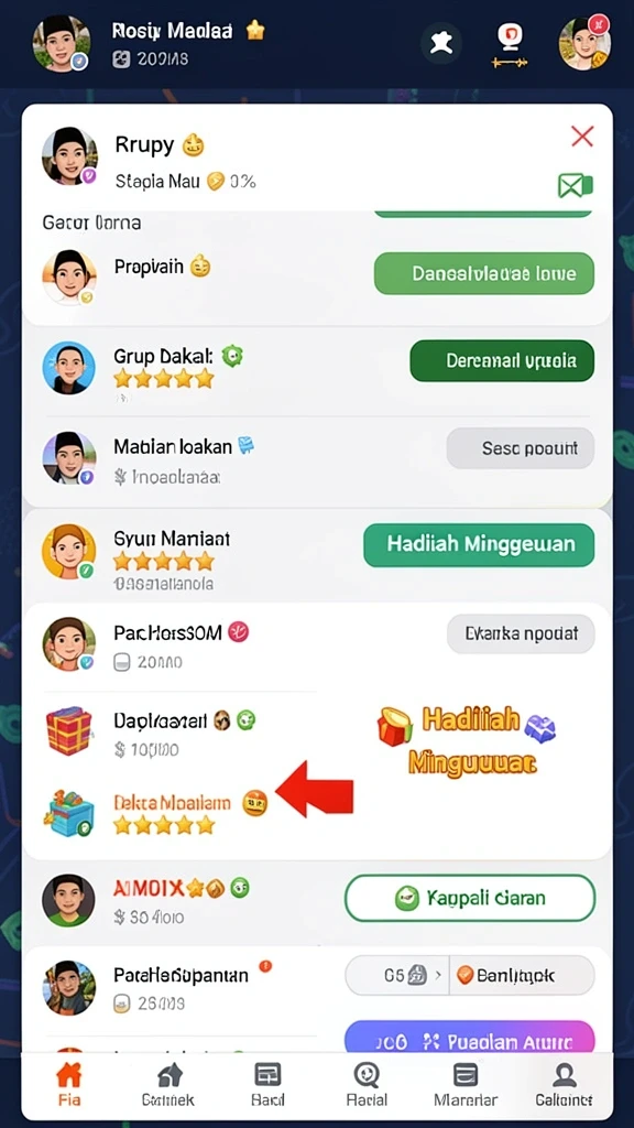 Tampilan beranda yang menarik dengan menu intuitif.