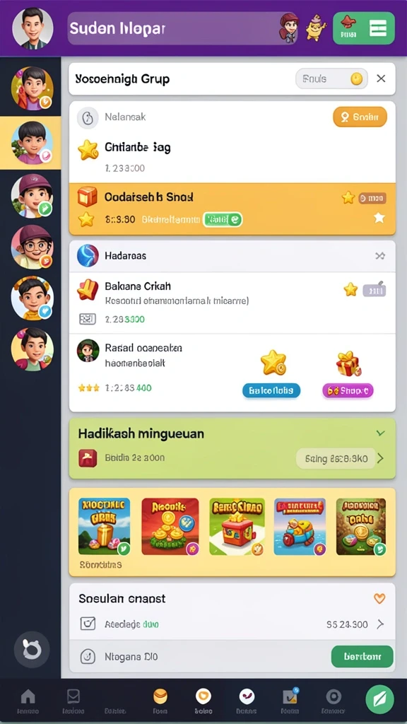 Tampilan level yang menantang dan penuh warna.