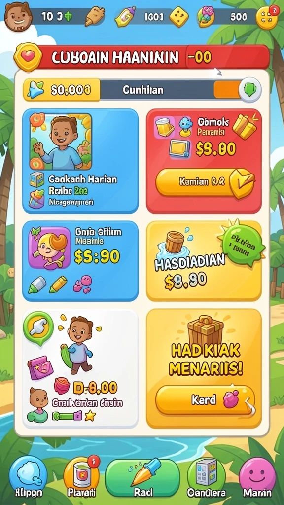 Berbagai jenis permainan kasino tersedia.