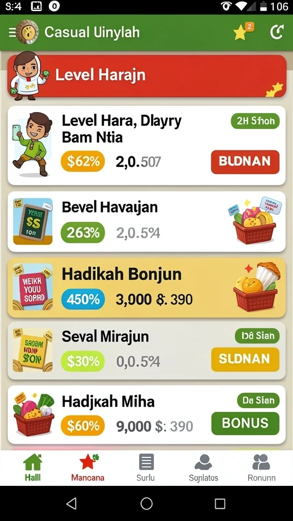 Beragam pilihan permainan yang bisa dipilih sesuai keinginan.