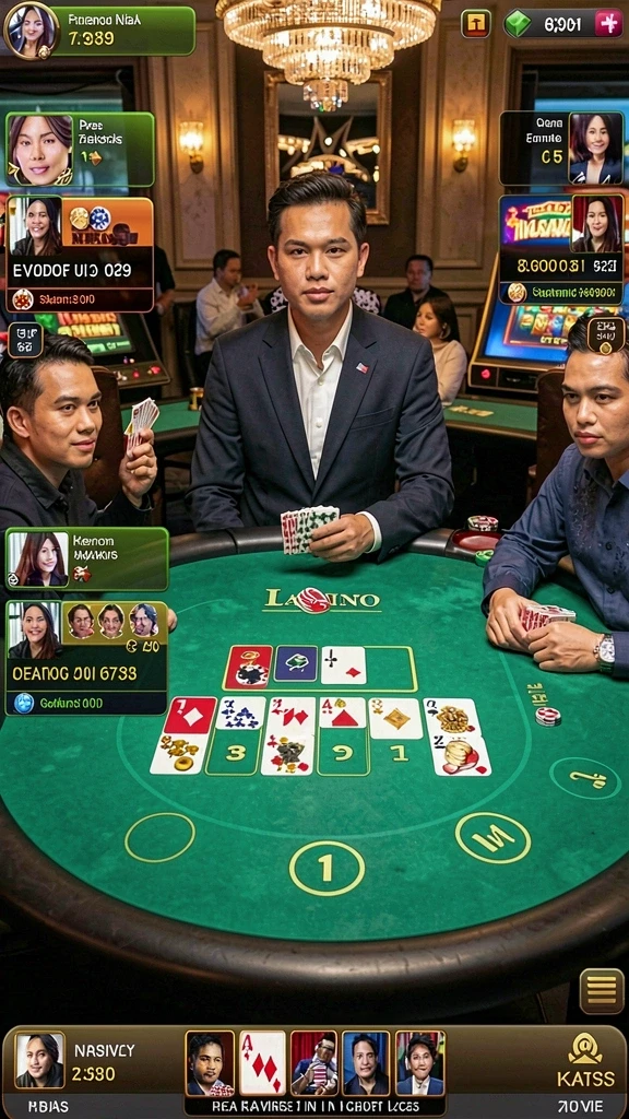 Screenshot menampilkan gameplay yang intens dan penuh warna.