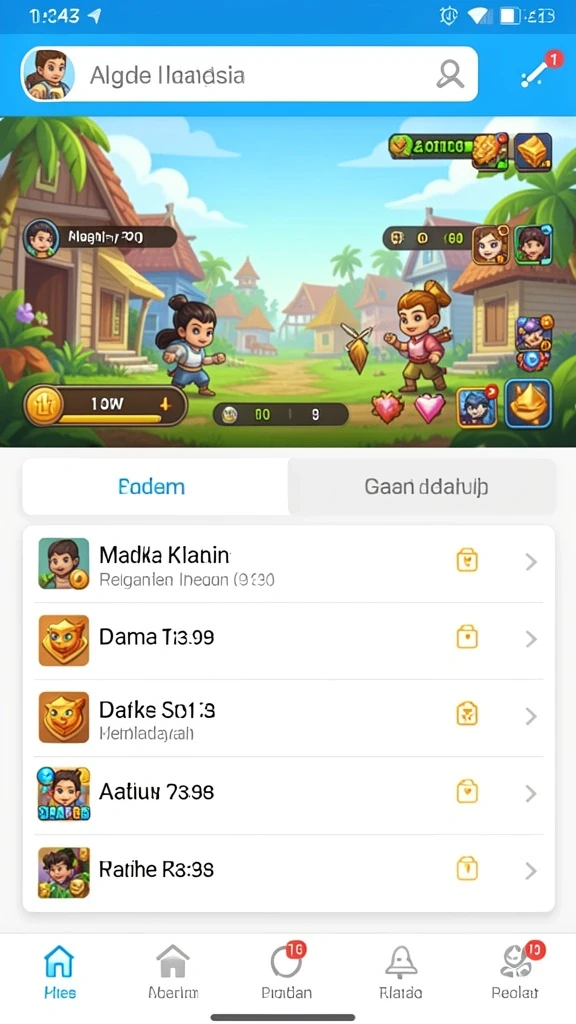 Fitur komunitas yang memungkinkan interaksi antar pemain.